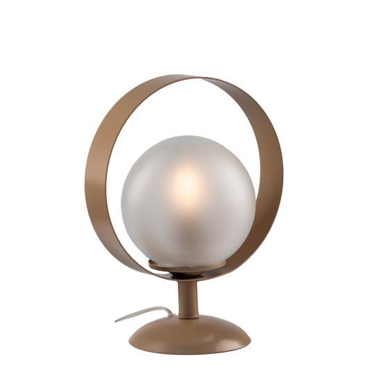 LUME MODERNO CON CERCHIO METALLO E SFERA VETRO SHABBY CHIC
