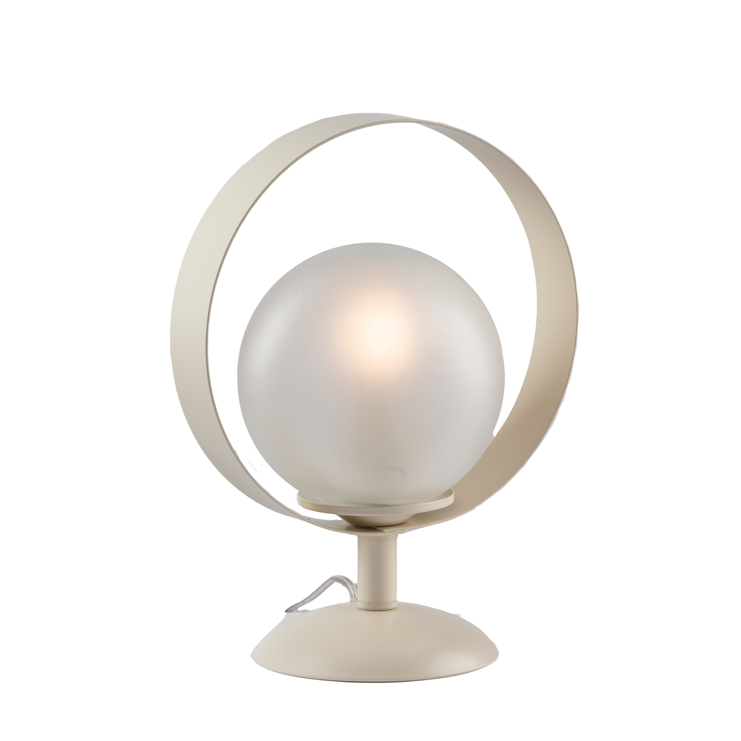 LUME MODERNO CON CERCHIO METALLO E SFERA VETRO SHABBY CHIC