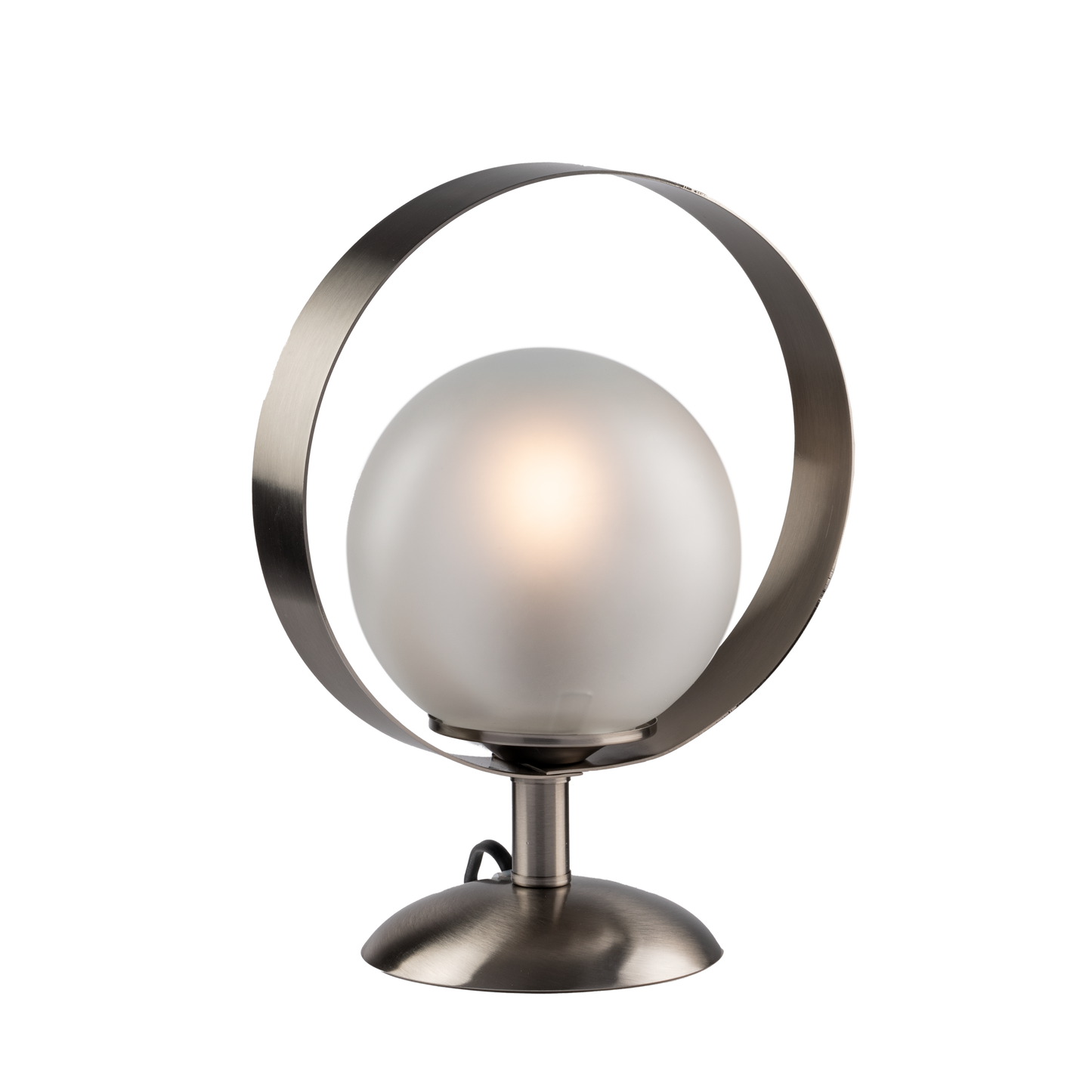 LUME MODERNO CON CERCHIO METALLO E SFERA VETRO SHABBY CHIC