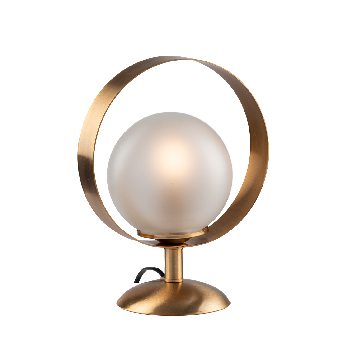 LUME MODERNO CON CERCHIO METALLO E SFERA VETRO SHABBY CHIC