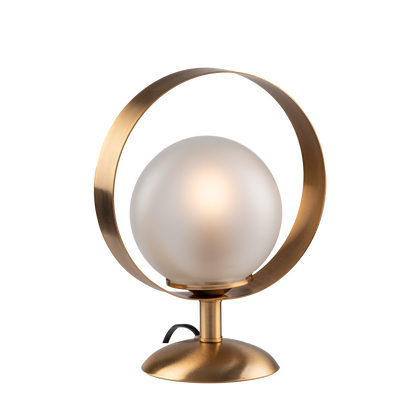 LUME MODERNO CON CERCHIO METALLO E SFERA VETRO SHABBY CHIC