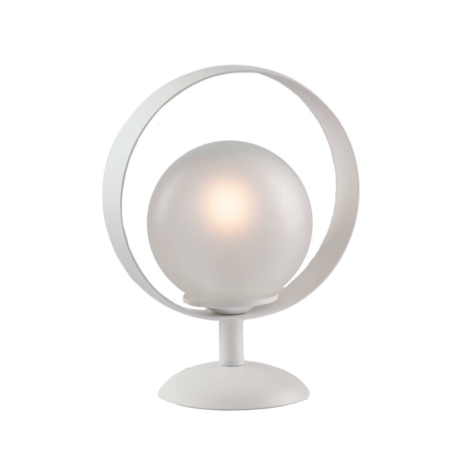 LUME MODERNO CON CERCHIO METALLO E SFERA VETRO SHABBY CHIC