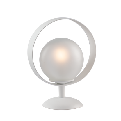 LUME MODERNO CON CERCHIO METALLO E SFERA VETRO SHABBY CHIC