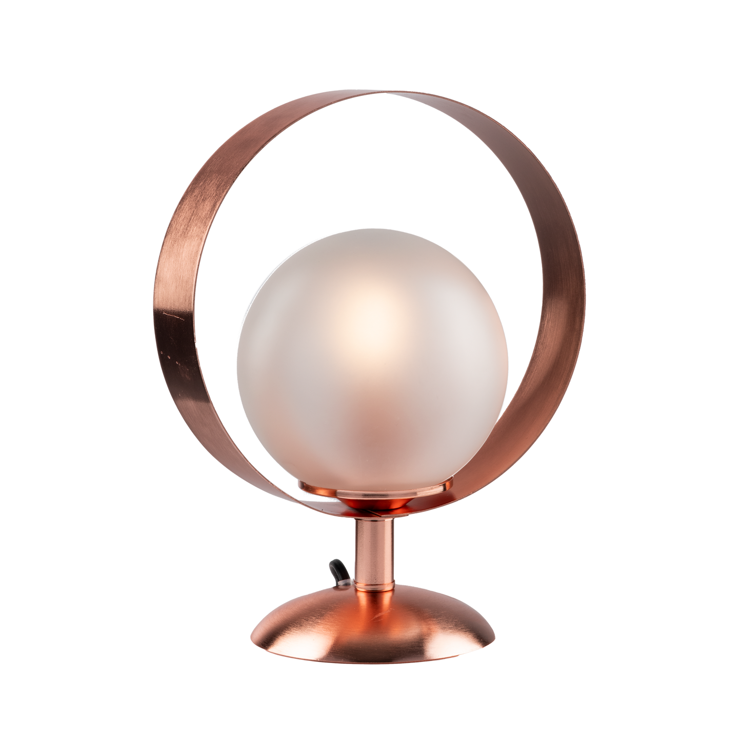 LUME MODERNO CON CERCHIO METALLO E SFERA VETRO SHABBY CHIC