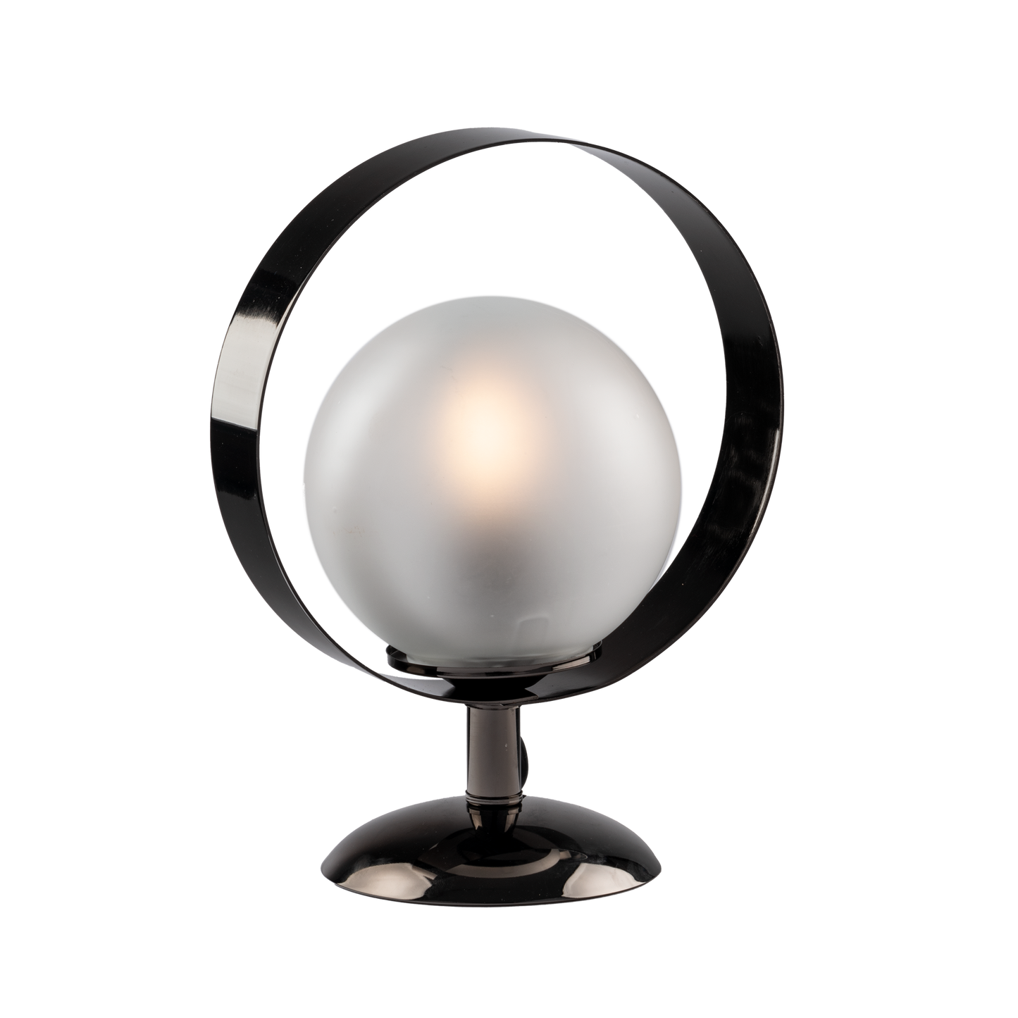 LUME MODERNO CON CERCHIO METALLO E SFERA VETRO SHABBY CHIC