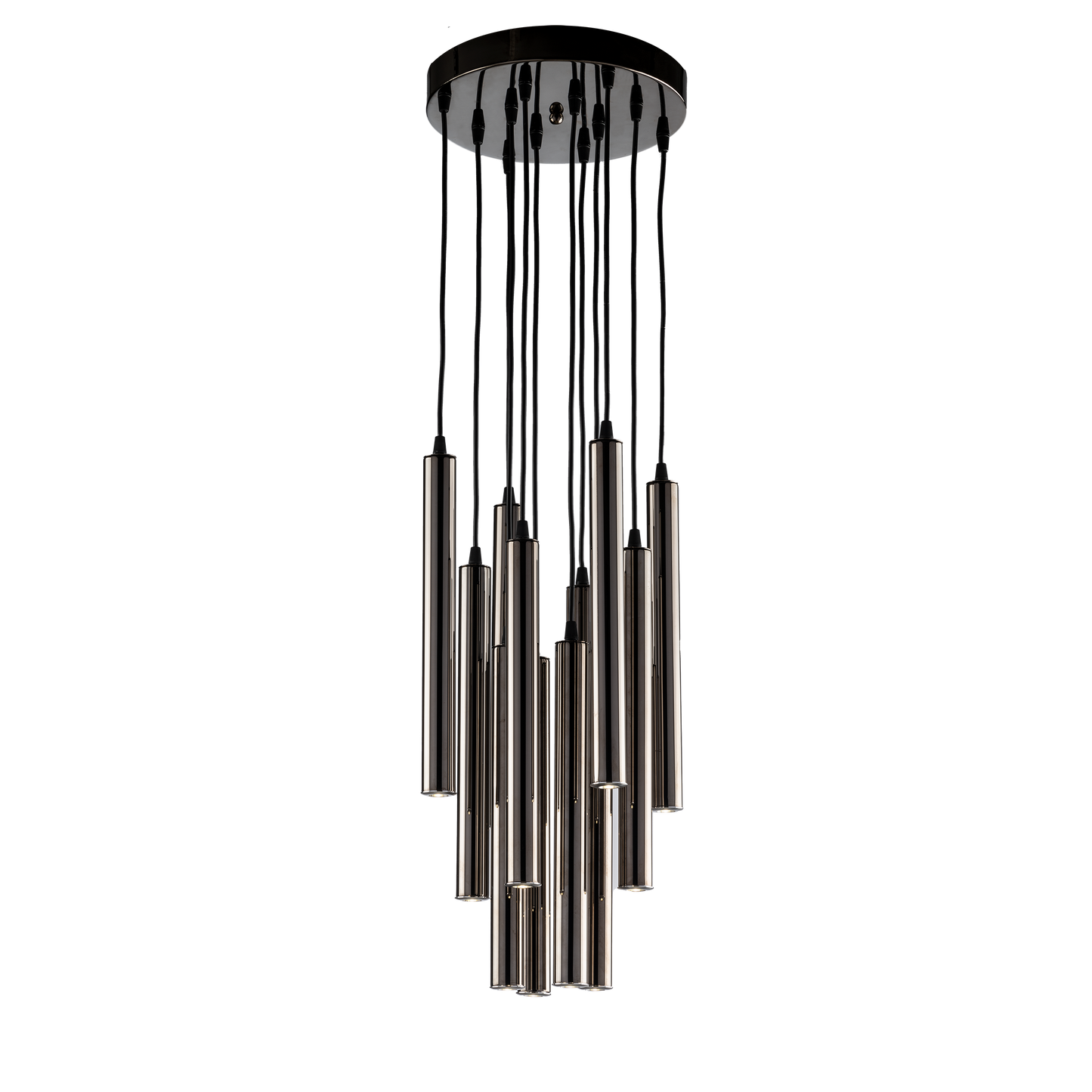 LAMPADARIO A SOSPENSIONE MODERNO INDUSTRIAL CHIC CON TUBI LED 12 LUCI