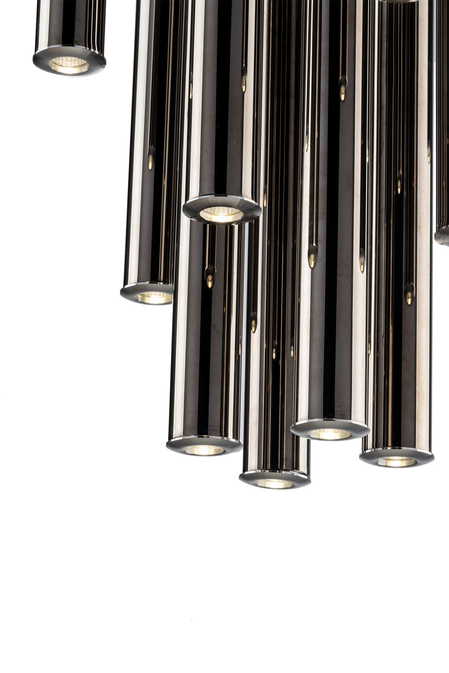LAMPADARIO A SOSPENSIONE MODERNO INDUSTRIAL CHIC CON TUBI LED 12 LUCI