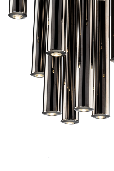 LAMPADARIO A SOSPENSIONE MODERNO INDUSTRIAL CHIC CON TUBI LED 15 LUCI