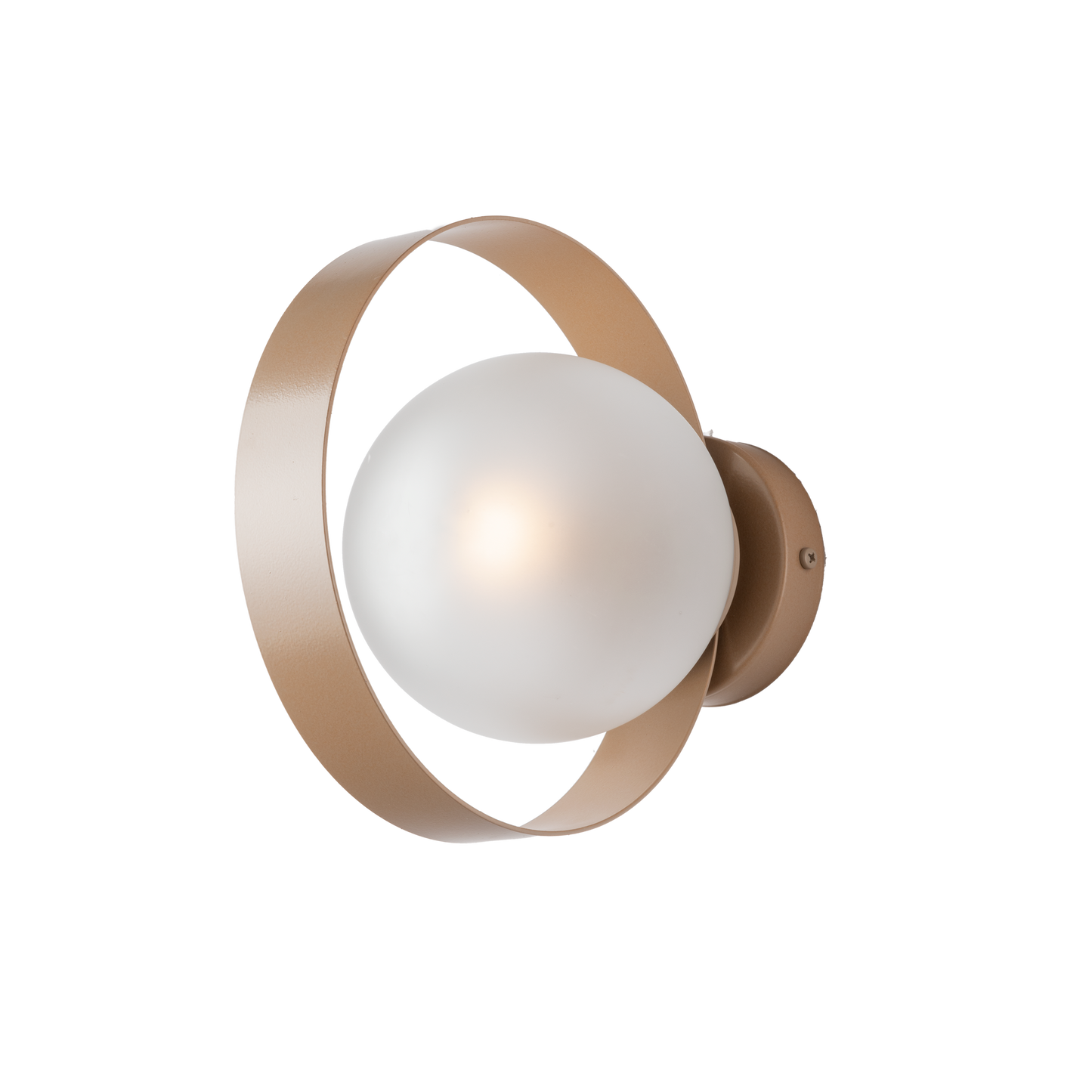 1297/ap APPLIQUE MODERNO CON CERCHIO METALLO E SFERA VETRO SHABBY CHIC