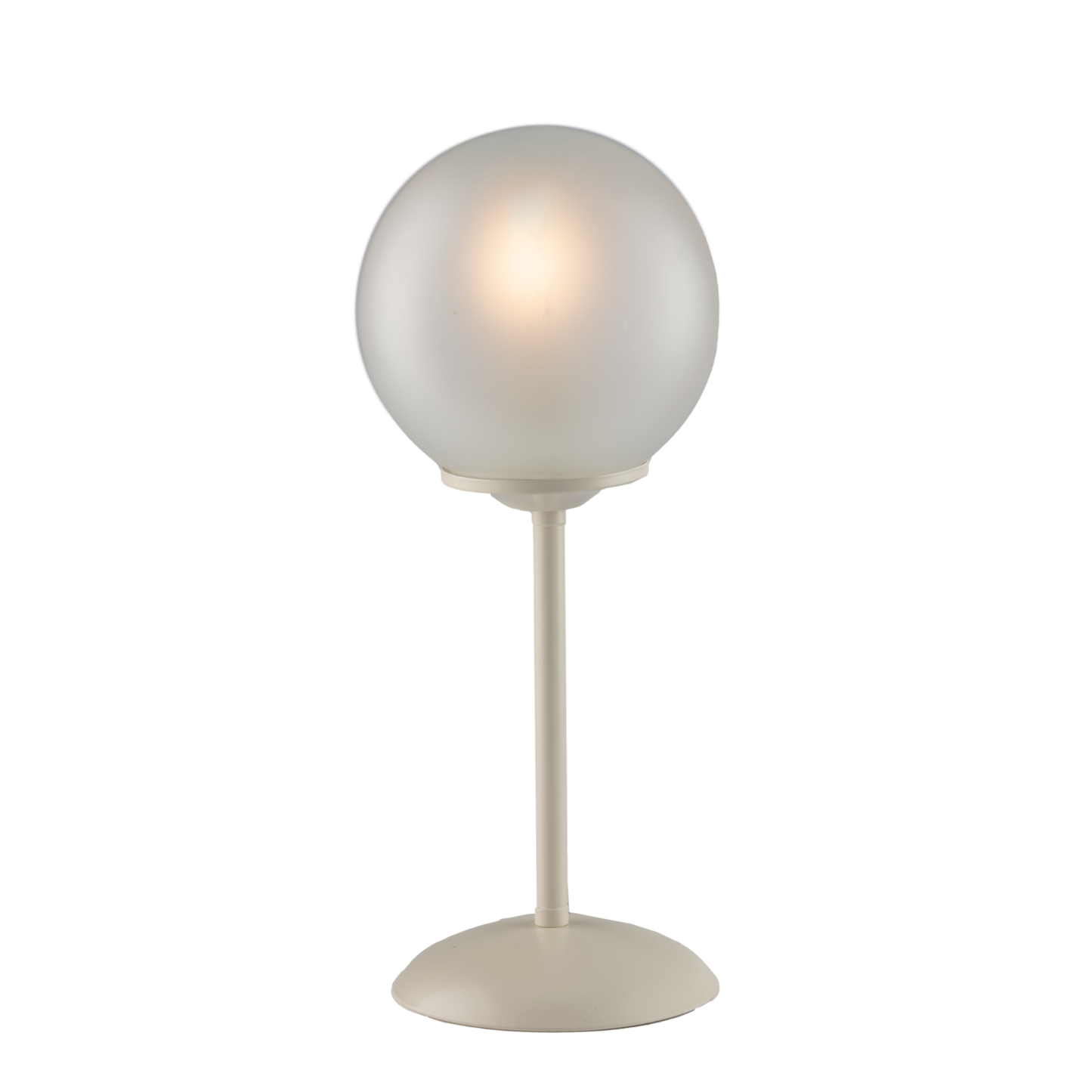 LUMETTO METALLO E SFERA VETRO SATINATO
