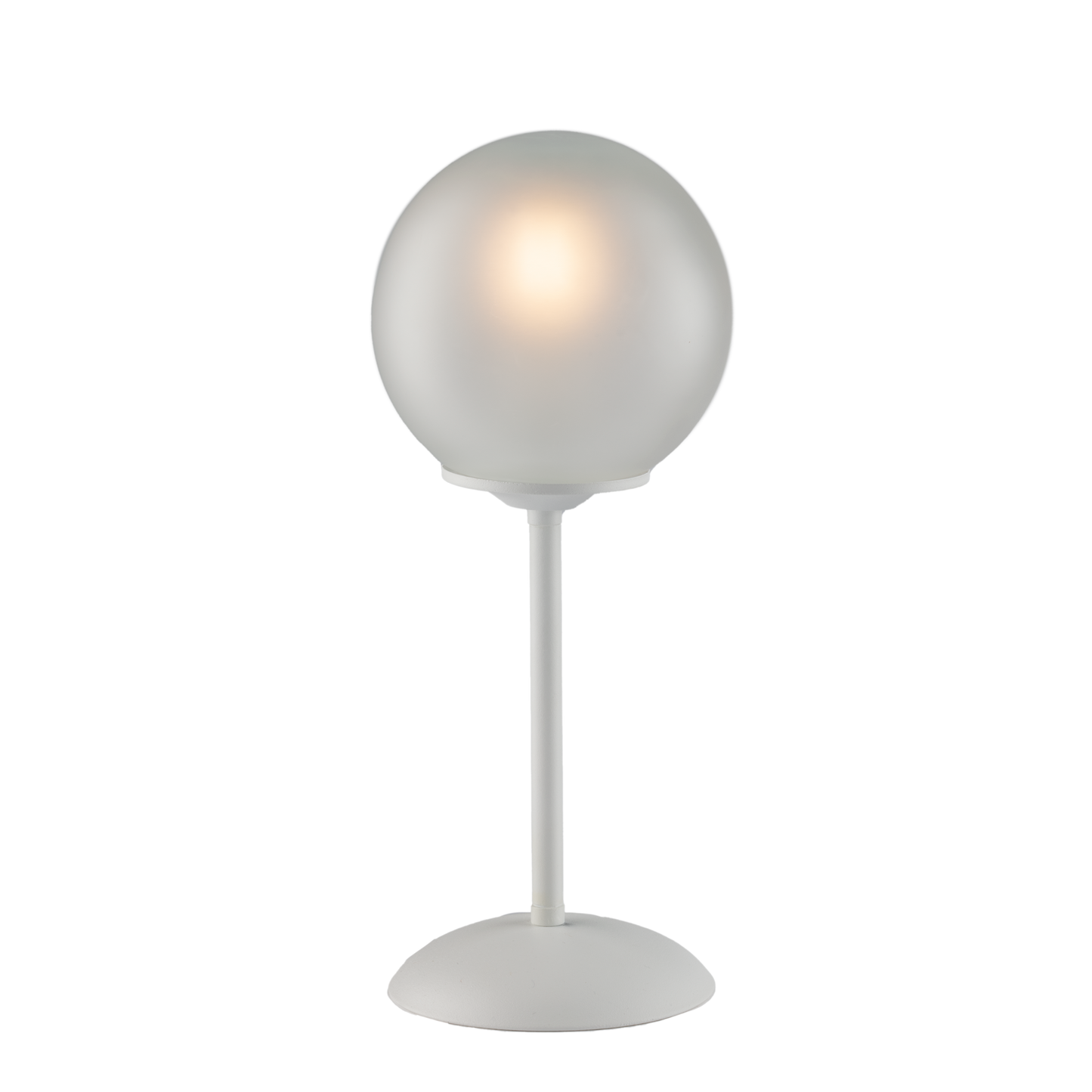 LUMETTO METALLO E SFERA VETRO SATINATO